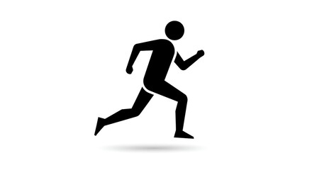 Obraz premium Running man icon vector illustration silhouette runner athlete jogging sport exercise 90 char