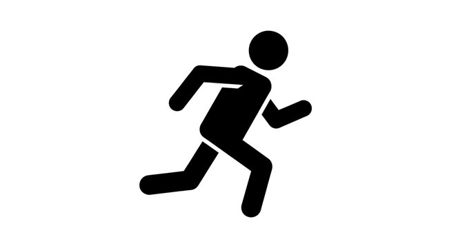 Running man icon vector illustration for fitness workout exercise and sport competition 90