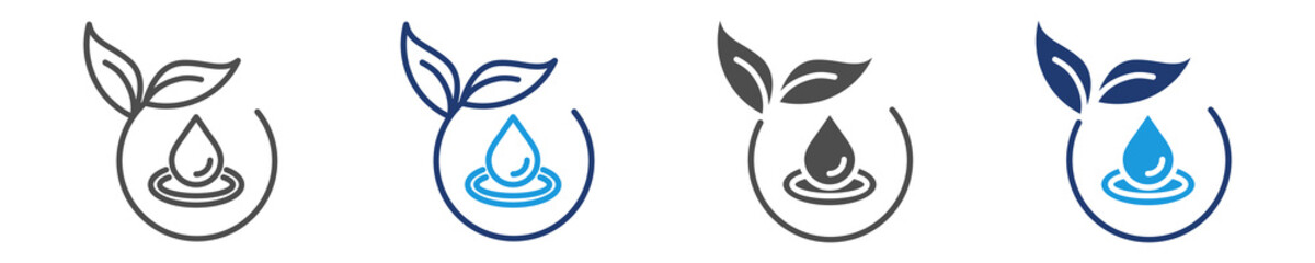 natural icon set multiple style