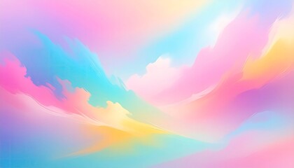 Pastel Dreamscape - A Symphony of Soft Hues and Ethereal Clouds.