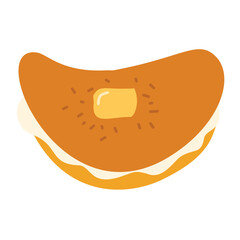 Cachapa with cheese, typical Venezuelan dish made with corn