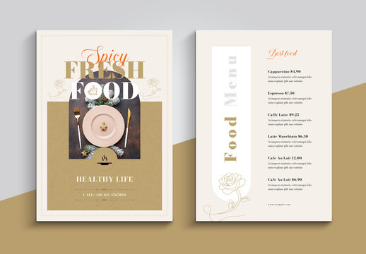 Food Menu Flyer Design Template