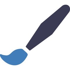 A Blue and Dark Blue Paintbrush With a Transparent Background for Artistic Creation and Design Projects