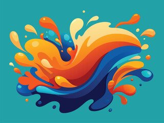 Obraz premium Abstract splash background with vibrant colors for modern design and creative projects use case 