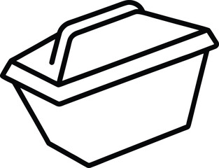 Frozen Meal Packaging Line Art Transparent Background