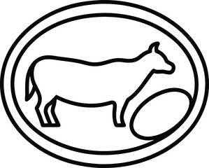 Lab Grown Meat Icons Line Art Transparent Background