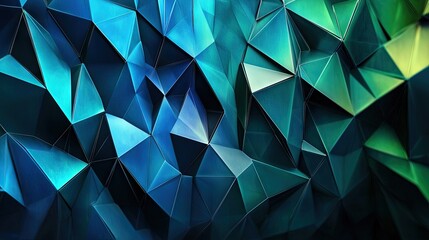 Abstract geometric pattern of interlocking triangles in teal and dark teal colors.