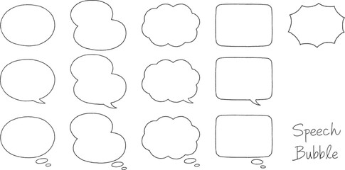 手描き風のフレーム・吹き出しセット