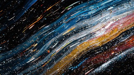 Abstract, colorful, fluid, dynamic design.