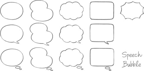 手描き風のフレーム・吹き出しセット