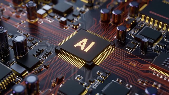 Close-up of a modern electronic circuit board with components.