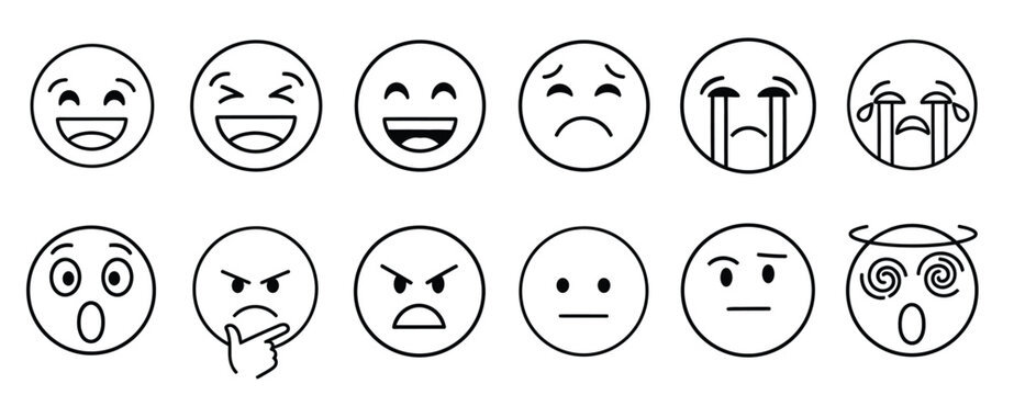 Set of Basic Emoticons