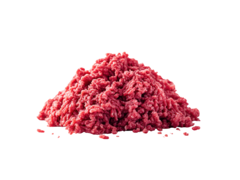 Raw ground beef pile meat, Isolated, Png Transparent Background