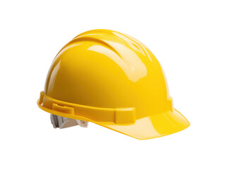 Bright yellow construction head protection hard safety, Isolated, Png Transparent Background