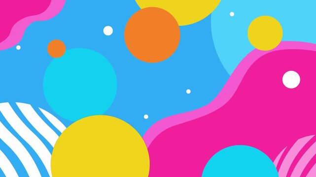 Abstract Colorful Liquid Shapes And Spheres