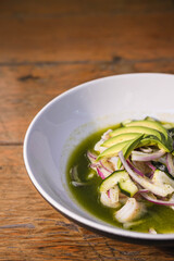 Aguachile verde de camarón