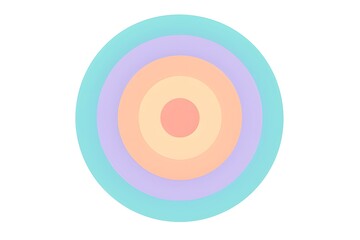 Concentric Rings Infographic Template — 3–5 Layer Pastel Gradient Vector on White Background