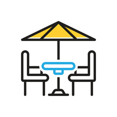 Fototapeta premium Multi color icon for terrace