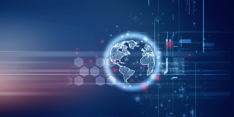 2d illustration world map abstract background