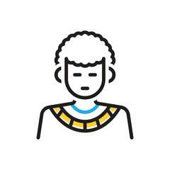 Multi color icon for african