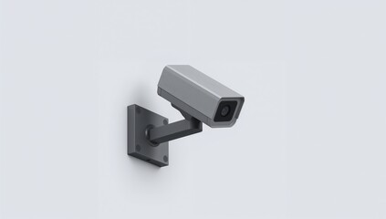Modern security camera on white wall for safety and monitoring.