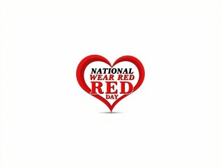 National wear red day heart symbol for heart health awareness
