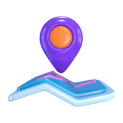 Maps 3D Illustration Icon
