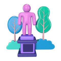Monument 3D Illustration Icon