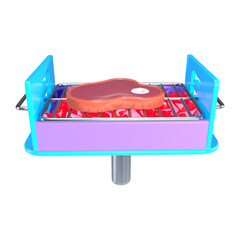 Public BBQ Area 3D Illustration Icon