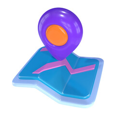 Maps 3D Illustration Icon