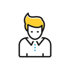 Multi color icon for guy