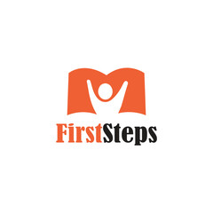 First Steps Logo Vector Simple People