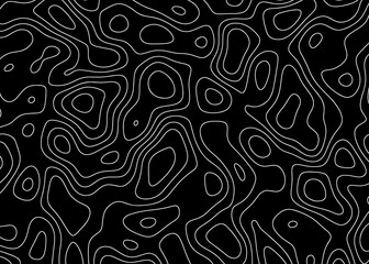Abstract background of topographic map contour line pattern