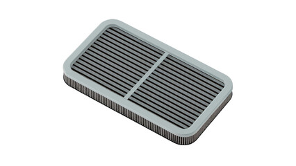 Modern engine air filter, replacement part for automotive maintenance with clean design, ensuring efficient engine performance in your vehicle Isolated on white or transparent PNG.