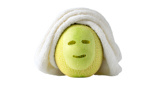 Cantaloupe Spa Treatment, isolated on transparent background