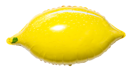 Lemon Foil Balloon, isolated on transparent background