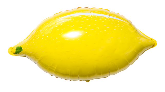 Lemon Foil Balloon, isolated on transparent background - Powered by Adobe