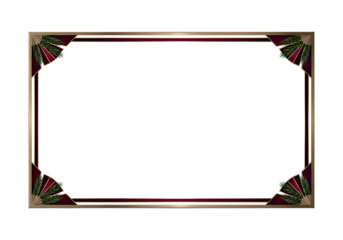 Elegant gold frame with palm fronds for special occasions, a sophisticated border perfect for invitations, announcements, or holiday greetings with classic style