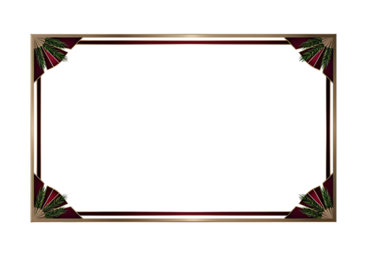 Elegant gold frame with palm fronds for special occasions, a sophisticated border perfect for invitations, announcements, or holiday greetings with classic style