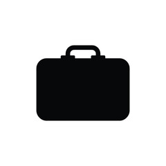Briefcase Icon Vector &ndash; Black and White Business Case Symbol in Minimalist Design