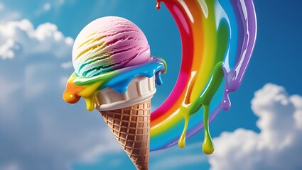 "Whimsical Rainbow Scoop"