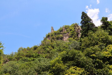 岡山県総社市槙谷 夏の豪渓 国指定名勝地