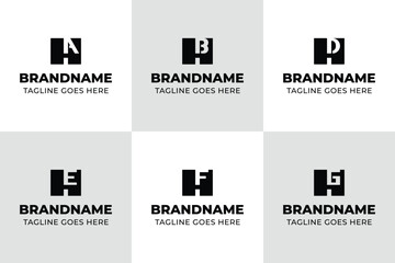 Letters HA HB HD HE HF HG Monogram Logo, for AH BH DH EH FH GH Initials