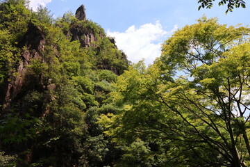 岡山県総社市槙谷　夏の豪渓　国指定名勝地