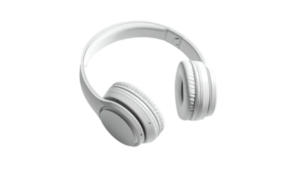 White over-ear headphones against a stark black background (1)