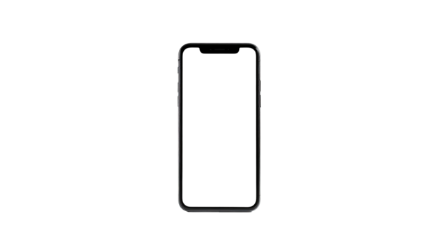 Phone with edge-to-edge screen against black background