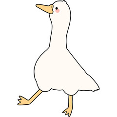 Cute Goose hand drawn illustration