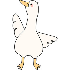 Cute Goose hand drawn illustration