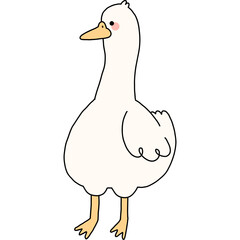 Cute Goose hand drawn illustration