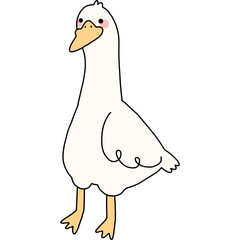 Cute Goose hand drawn illustration